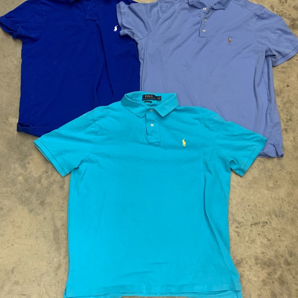 Polo by Ralph Lauren Men's Blue Polo Shirt